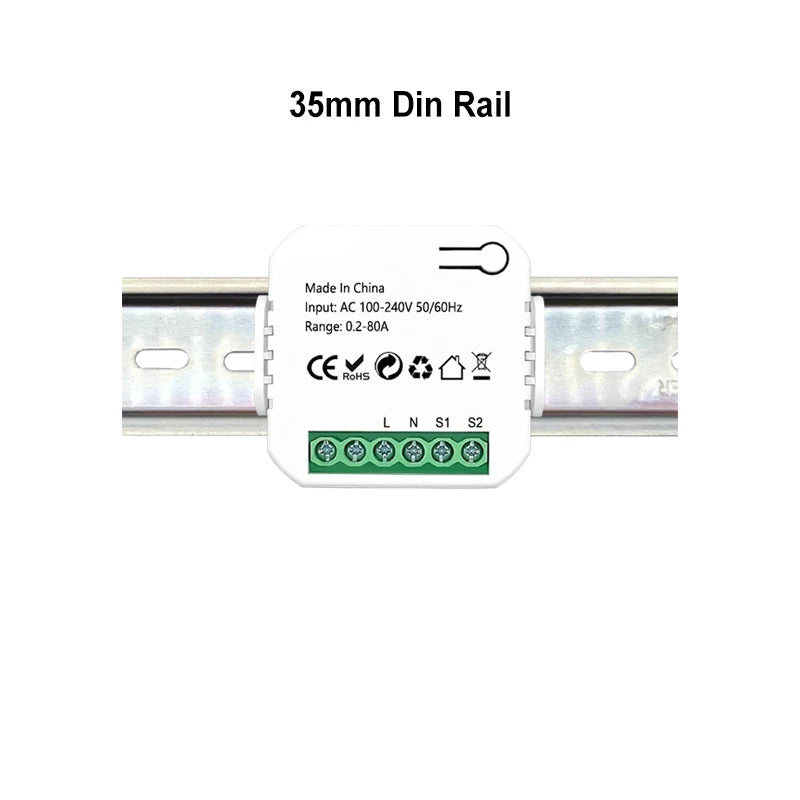 “ZigBee Smart Energy Monitor 80A – Power Meter with CT Clamp Sensor for Tuya Smart Life App”