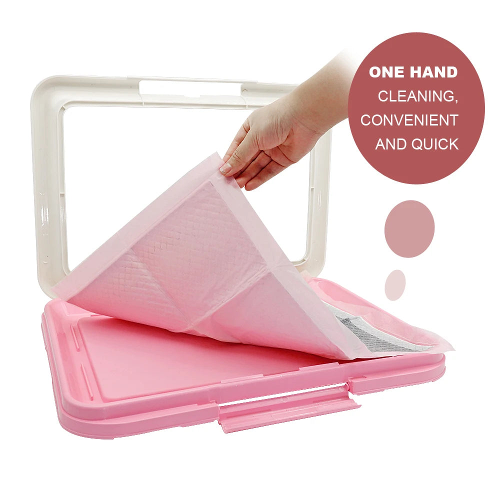 "Portable Dog Potty Training Toilet β Indoor Pet Litter Box for Small Dogs & Cats, Easy to Clean"