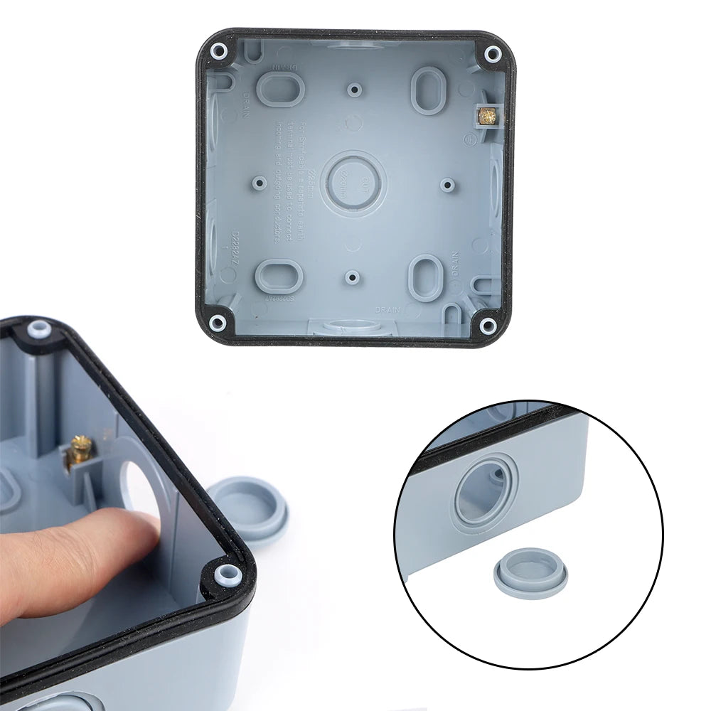 Outdoor Waterproof Double EU Wall Socket – 16A Power Outlet with Switch & USB-C