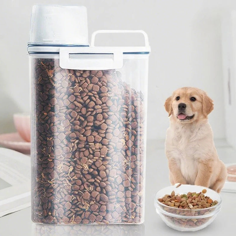 Airtight Pet Food Storage Container β 1.5kg/2kg with Measuring Cup (Dogs & Cats)