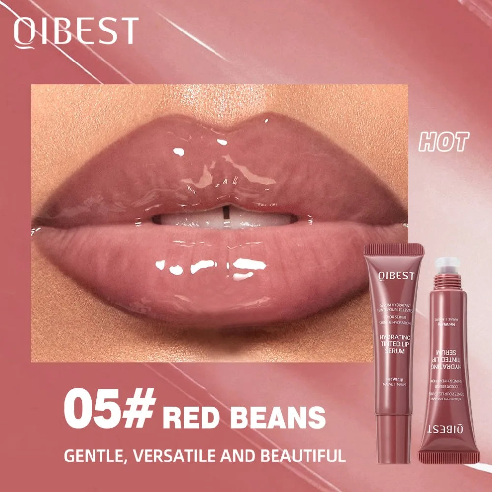 Nude Brown Plumping Lip Gloss Moisturising Colored Lip Serum Transparent Fullness Lips Tint Soft Tube Make Up Beauty Lips Care