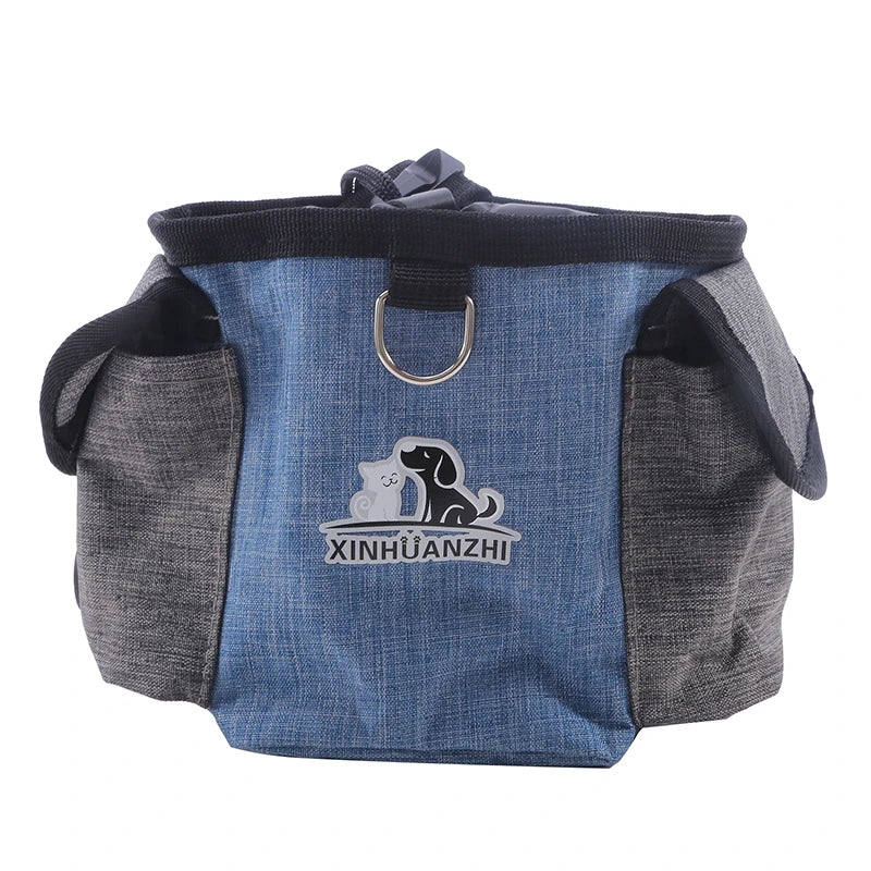 "Portable Dog Treat Training Pouch β Outdoor Snack Bag for Pets with Clip & Drawstring"