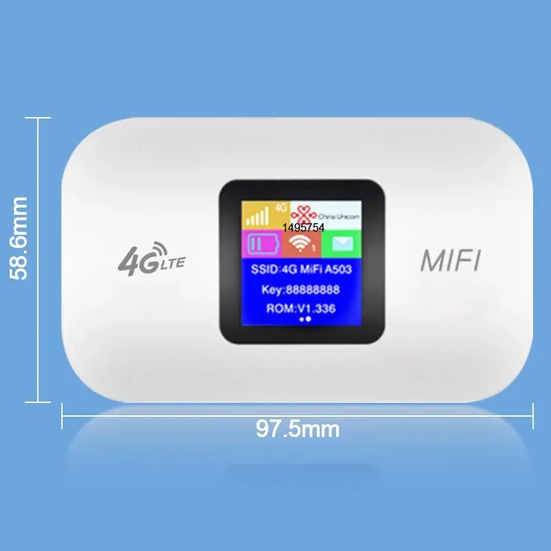 "4G LTE Portable WiFi Router – 150Mbps Mobile Hotspot with SIM Card Slot | Travel & Outdoor Modem"