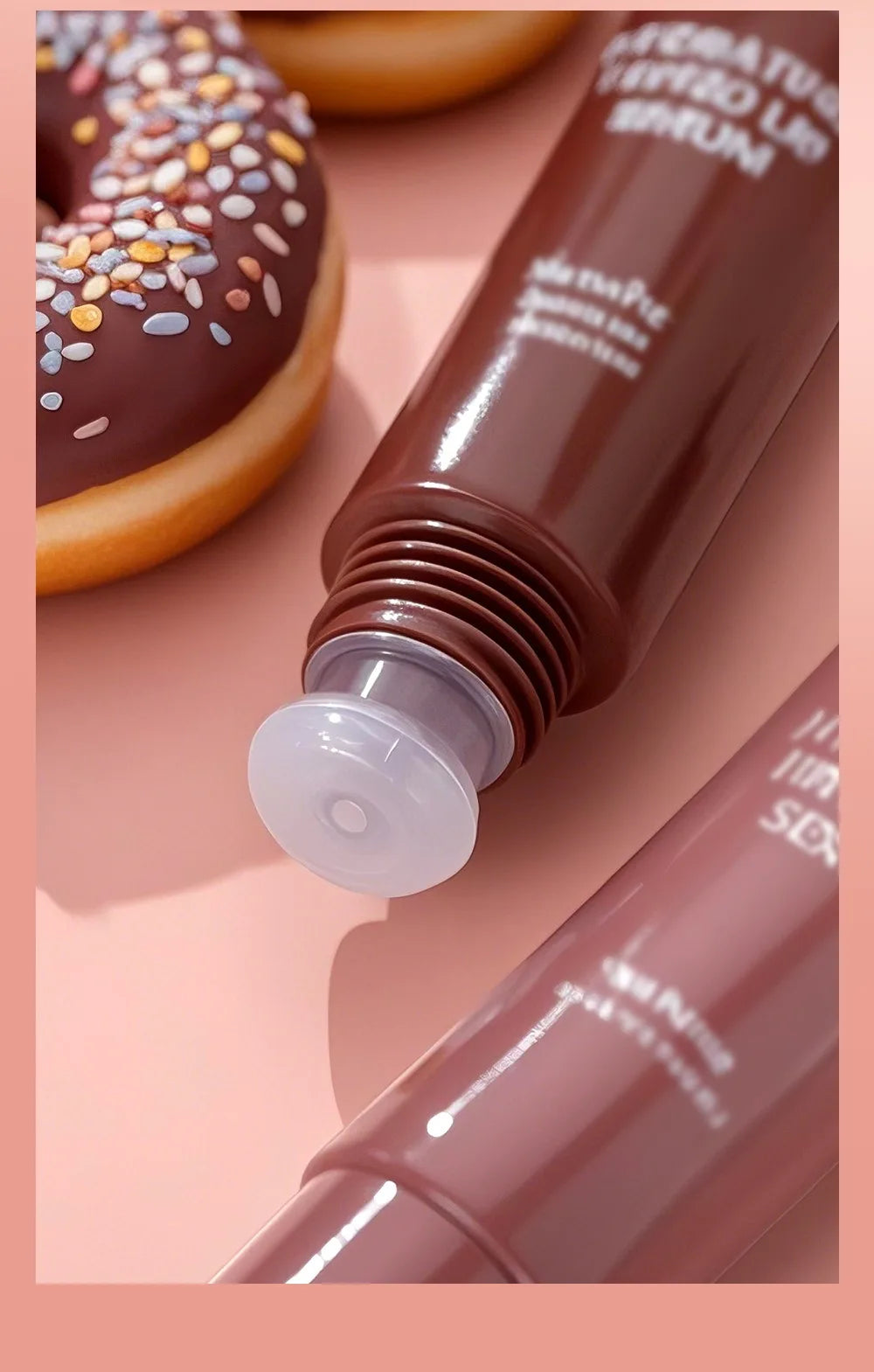 Crystal Dark Brown Mirror Water Lip Gloss Nude Lip Glaze Transparent Glass Oil Waterproof Liquid Lipstick Clear Tint Makeup