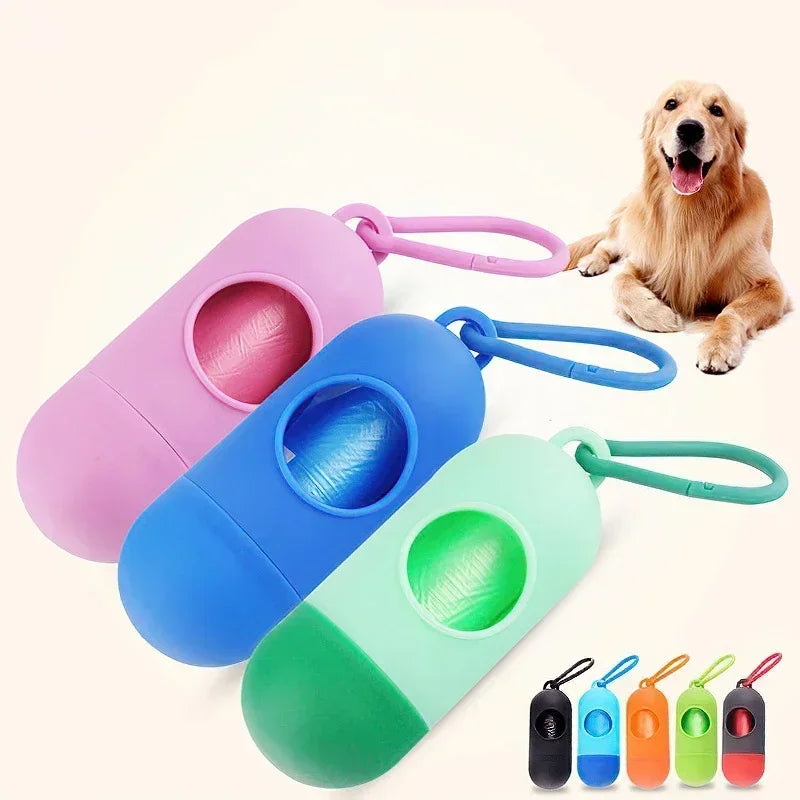 Portable Dog Waste Bag Dispenser with LED Light β Outdoor Poop Bag Holder with Clip for Walking and Hiking