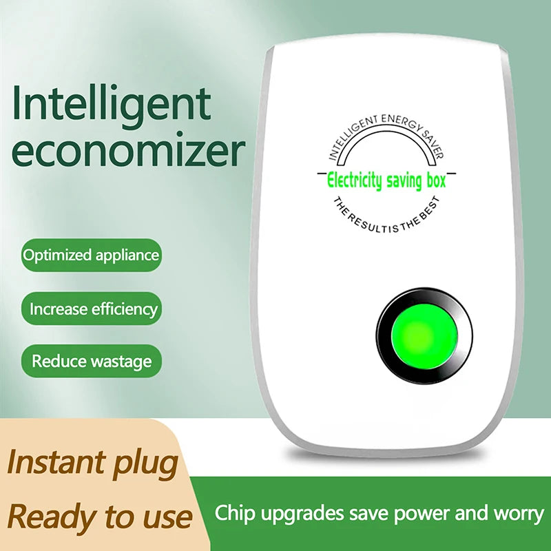 1PC High Efficiency Energy Saver Box – Voltage Stabilizer Plug for Home 90–250V (28000W Load Capacity)