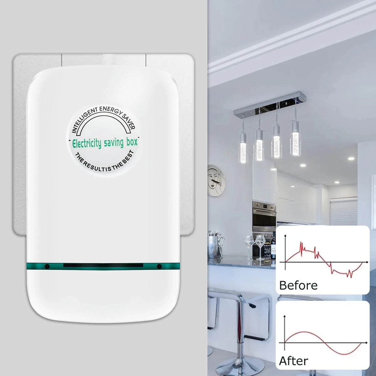 “Pro Power Save Energy Saver Box 90V–250V | EU/US/UK Plug | Household & Commercial Power Saving Device”