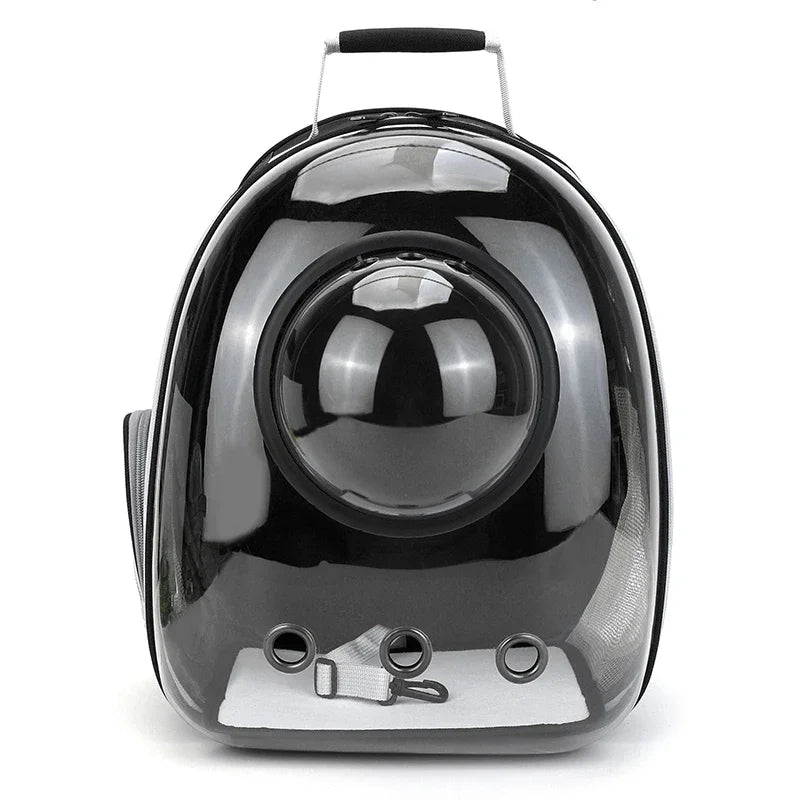 "Transparent Cat Carrier Backpack – Breathable Space Capsule Pet Travel Bag for Cats & Puppies"