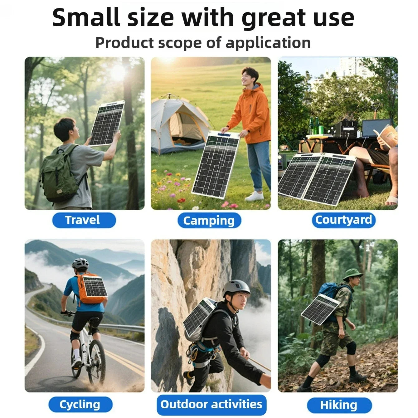 “Portable Waterproof Solar Charger 30W–40W – Dual USB Fast Charging for Phones & Outdoor Use”
