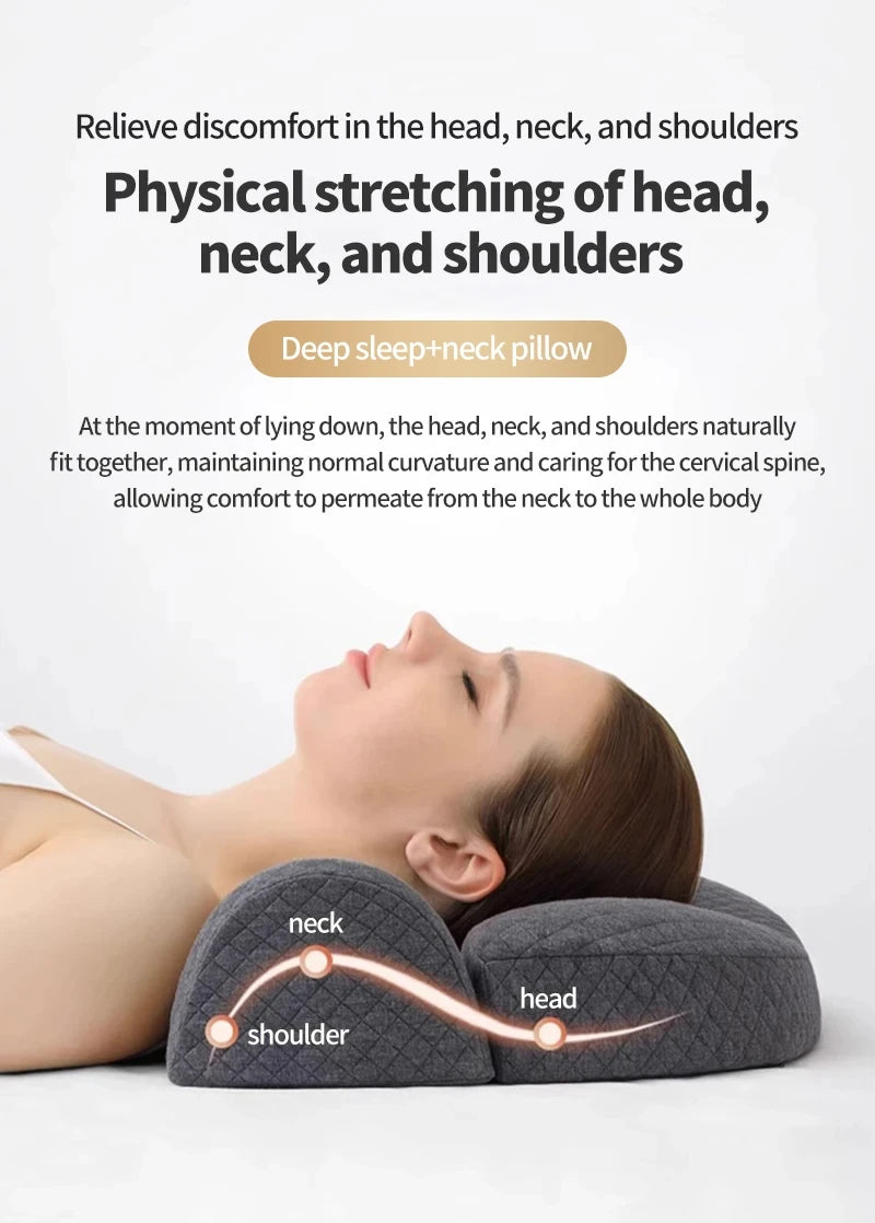Ergonomic Memory Foam Cervical Pillow – Orthopedic Contour Bed Pillow for Side & Back Sleepers | Neck Pain Relief