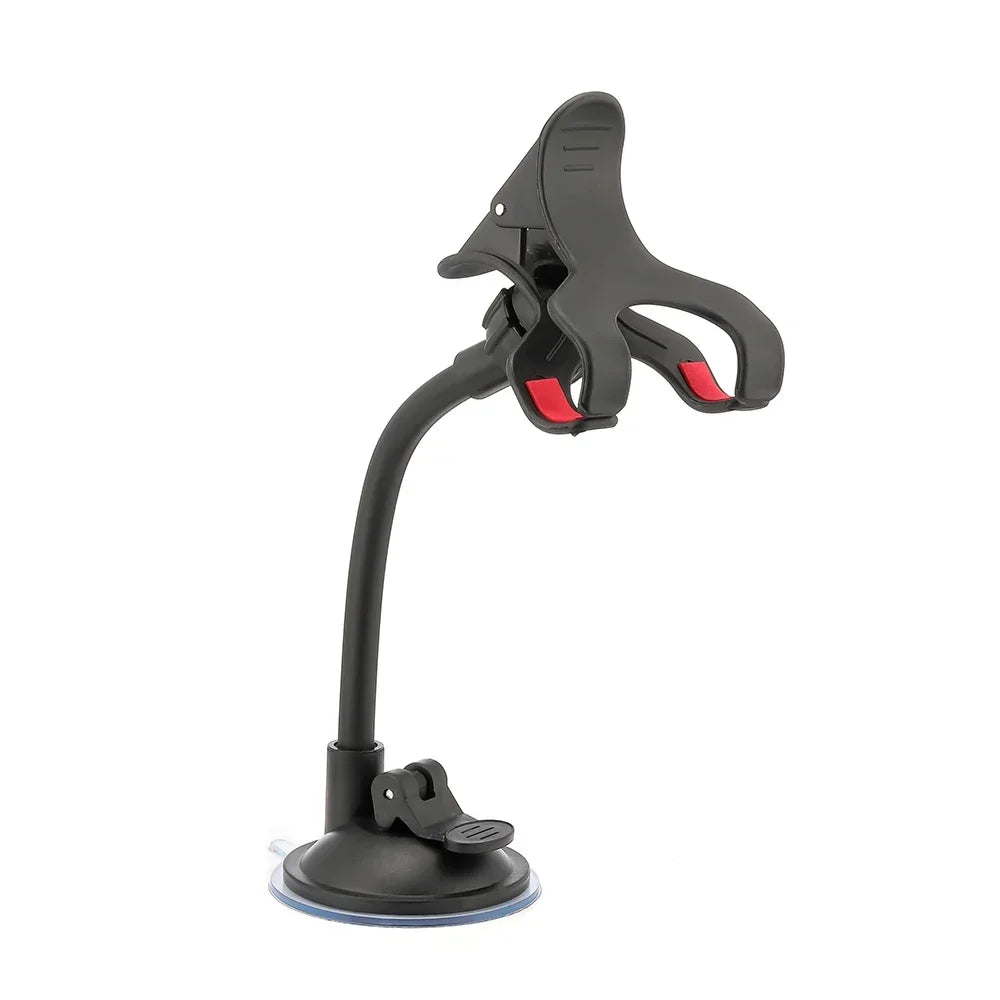 Universal Car Phone Holder – 360° Rotating Windshield & Dashboard Mount for Smartphone & GPS