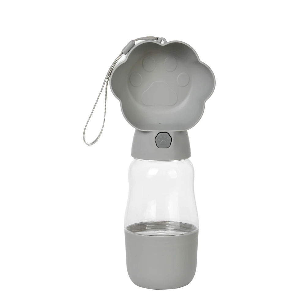 2-in-1 Portable Dog Water Bottle with Food Container – Leakproof Travel Bowl for Dogs & Cats