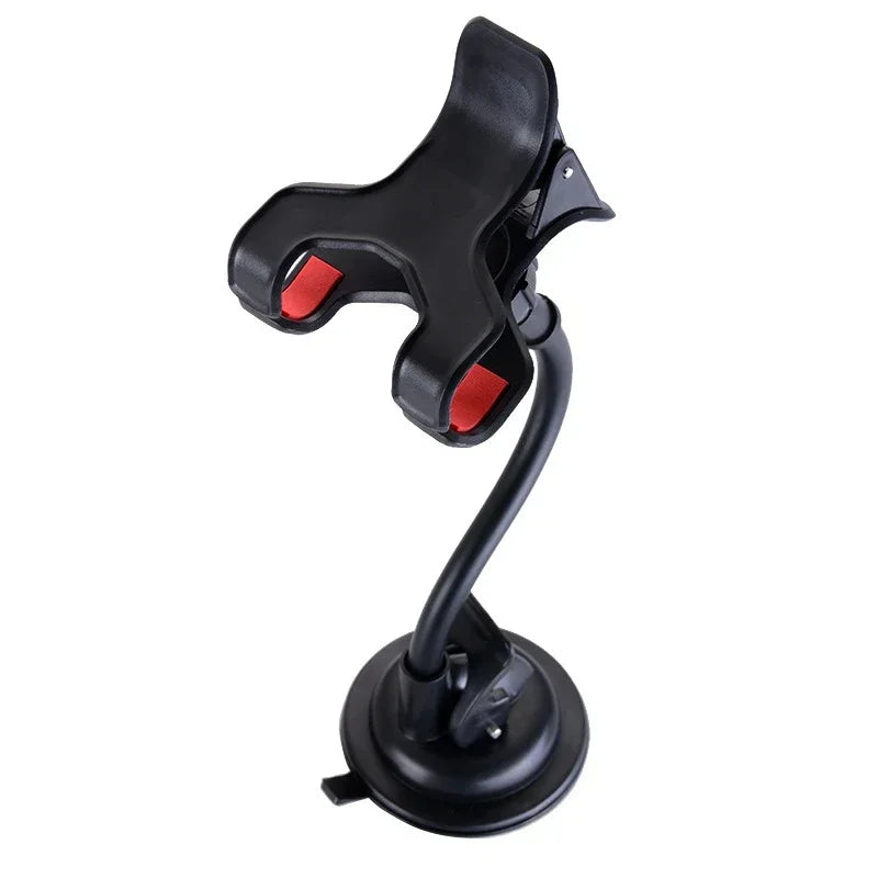 Universal Car Phone Holder – 360° Rotating Windshield & Dashboard Mount for Smartphone & GPS