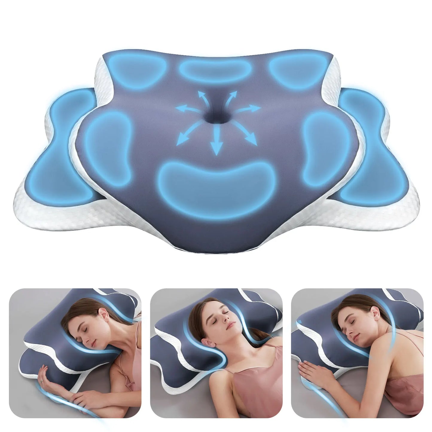 Ergonomic Memory Foam Cervical Pillow – Orthopedic Neck & Shoulder Pain Relief Contour Pillow for Better Sleep