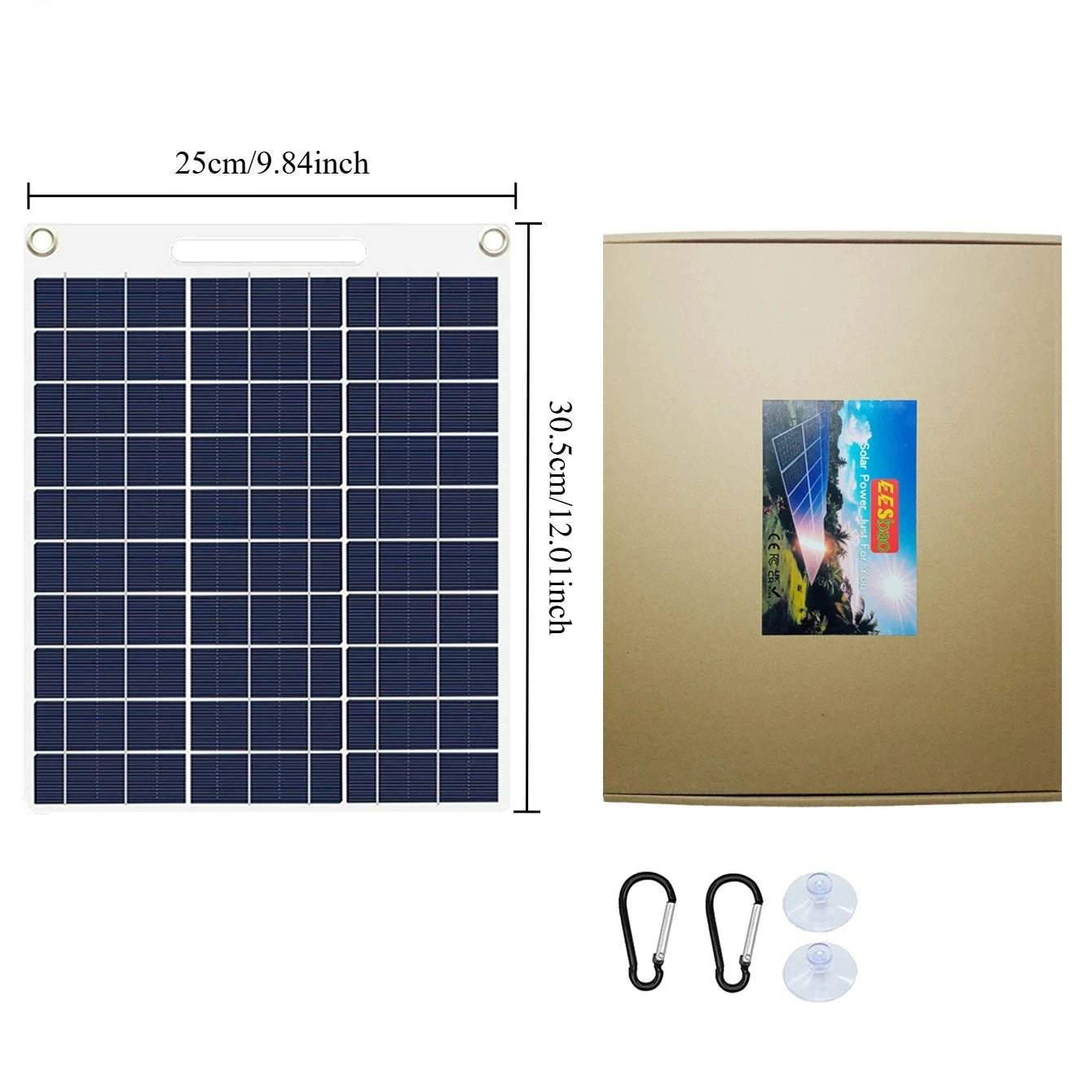 “Portable Waterproof Solar Charger 30W–40W – Dual USB Fast Charging for Phones & Outdoor Use”