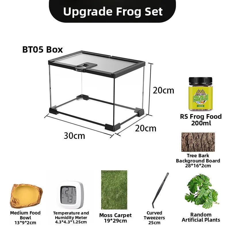 Eco Rainforest Glass Terrarium β Ideal for Lizards, Frogs, Crabs & Spiders