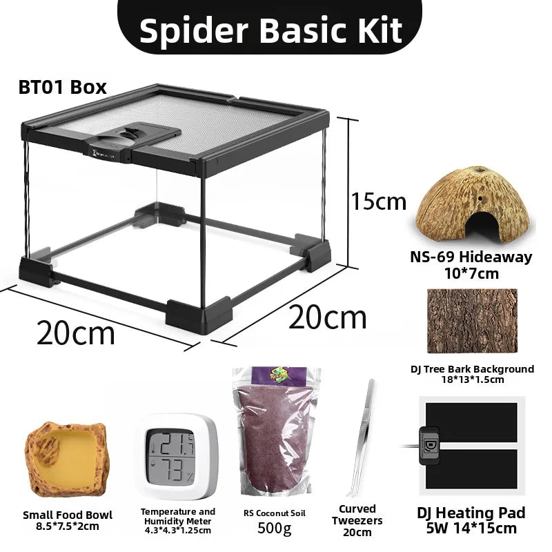 Eco Rainforest Glass Terrarium β Ideal for Lizards, Frogs, Crabs & Spiders