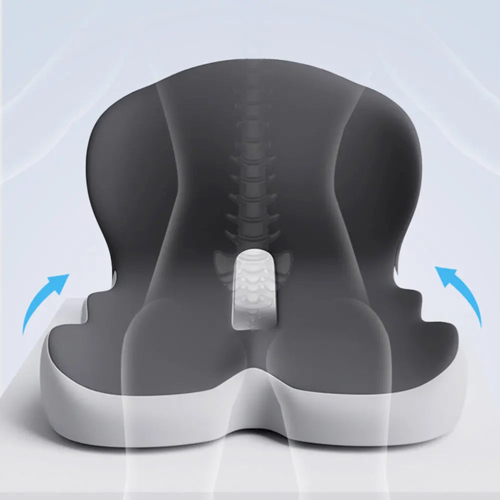 Memory Foam Office Chair Cushion with Lumbar Support – L-Shaped Seat & Backrest Pad for Car, Truck & Home Office
