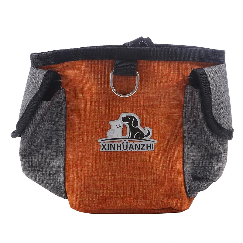 "Portable Dog Treat Training Pouch β Outdoor Snack Bag for Pets with Clip & Drawstring"