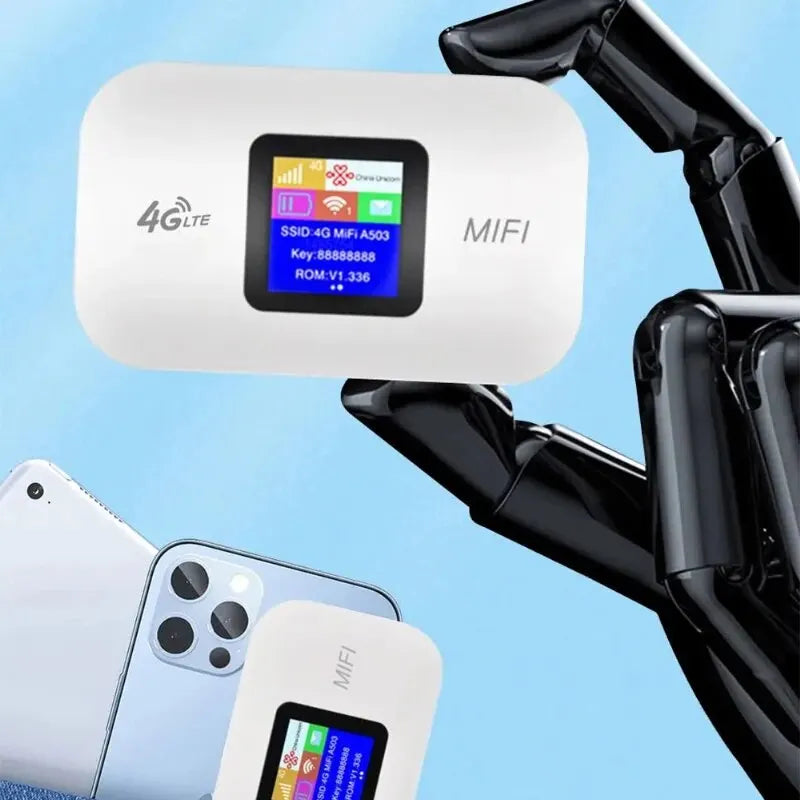 "4G LTE Portable WiFi Router – 150Mbps Mobile Hotspot with SIM Card Slot | Travel & Outdoor Modem"