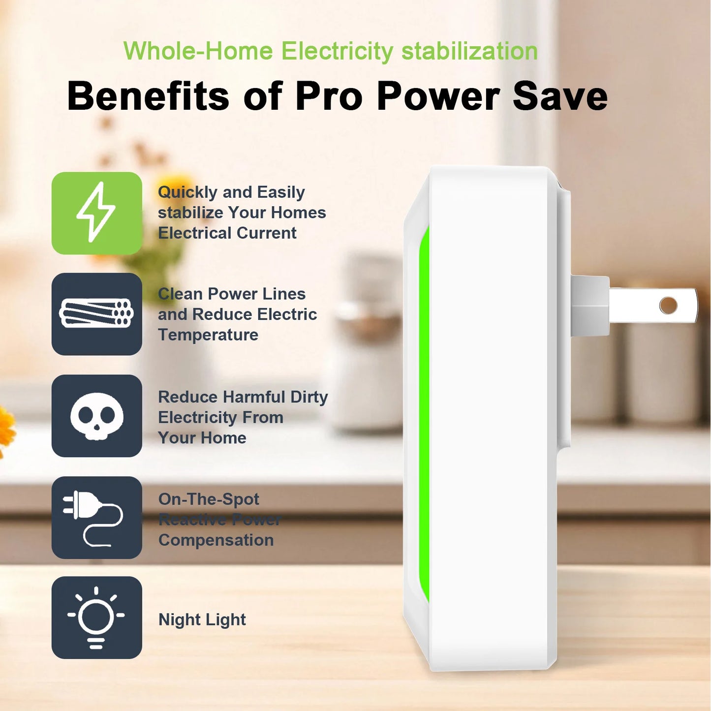 StopWatt Electricity Saving Box – Energy Saver Plug-in Device for Home 90V–250V (US/EU/UK Plug)
