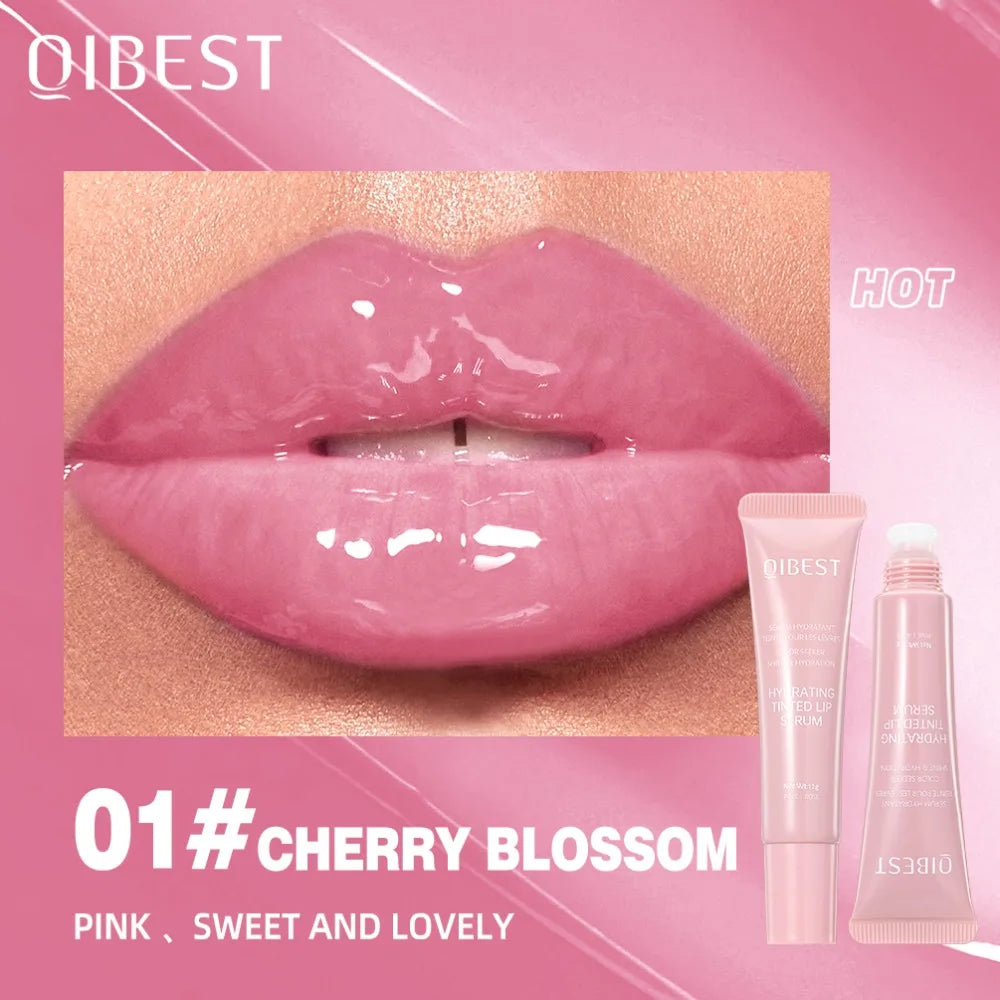 Nude Brown Plumping Lip Gloss Moisturising Colored Lip Serum Transparent Fullness Lips Tint Soft Tube Make Up Beauty Lips Care