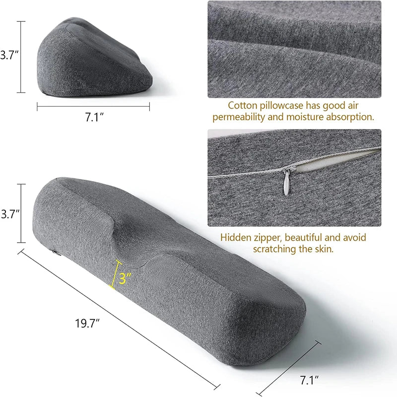 Cervical Memory Foam Pillow – Orthopedic Contour Bed Pillow for Side & Back Sleepers | Anti-Snore & Neck Pain Relief