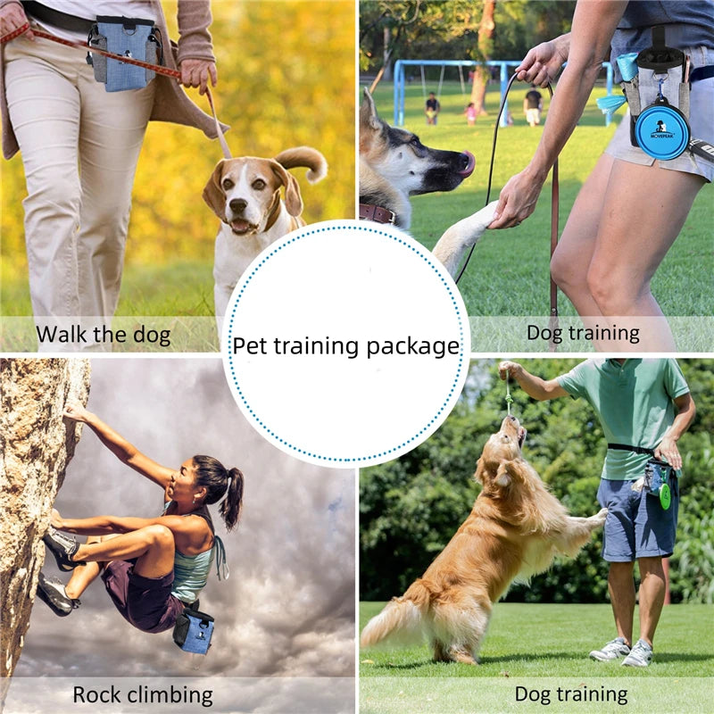 "Portable Dog Treat Training Pouch β Outdoor Snack Bag for Pets with Clip & Drawstring"