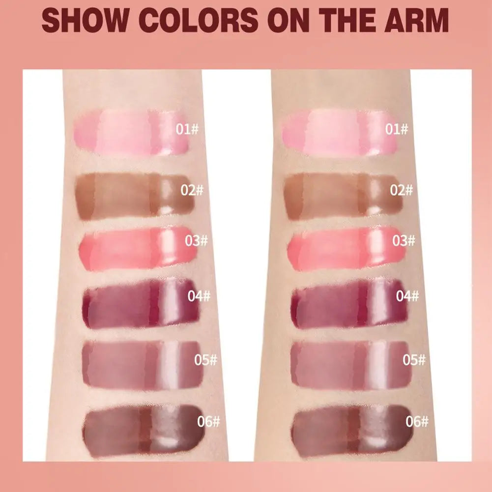 12G Colored Lip Gloss Liquid Hydrating And Moisturizing, Light And Shiny Lip Balm, Water Gloss Lip Glaze Moisturizing Lip Milk