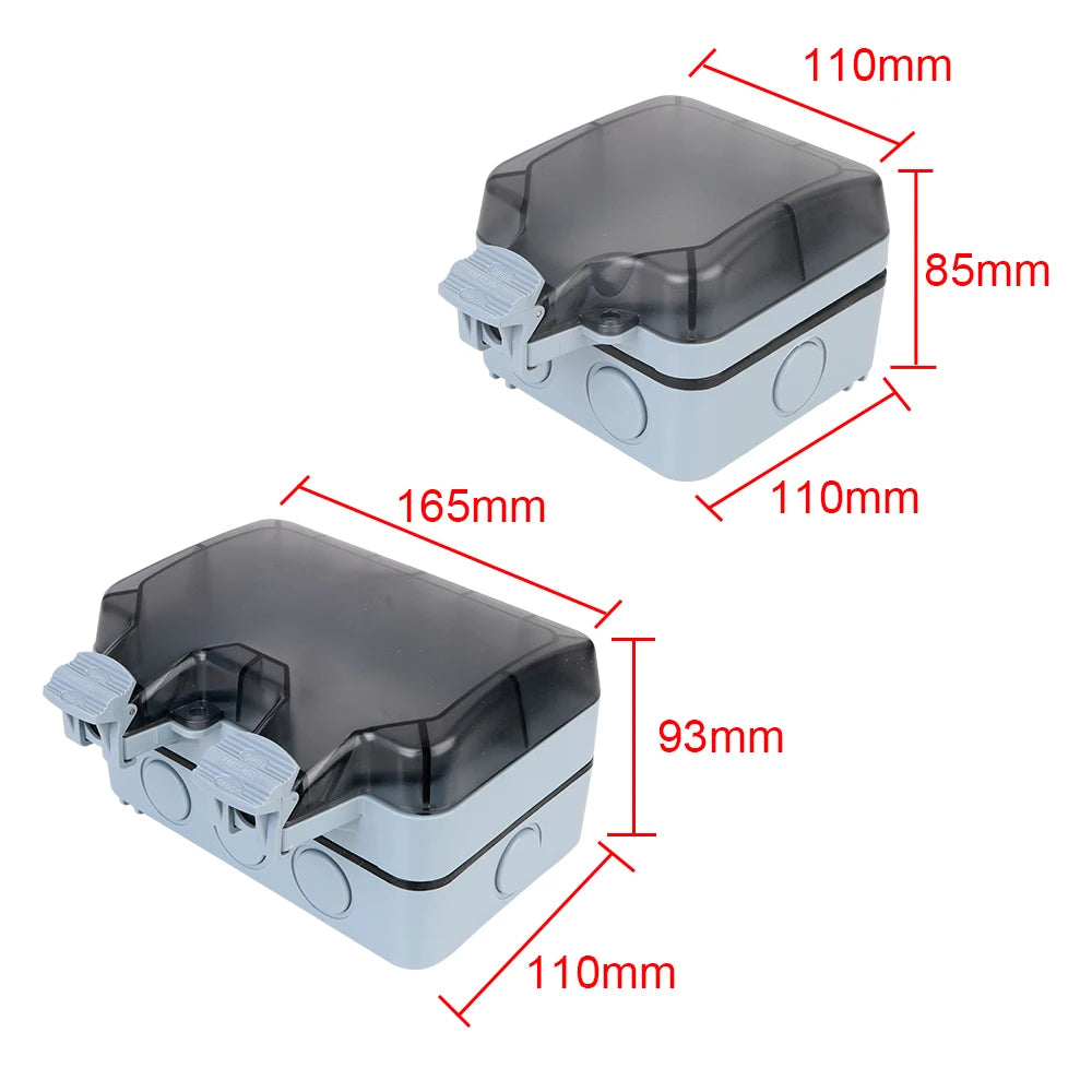 Outdoor Waterproof Double EU Wall Socket – 16A Power Outlet with Switch & USB-C