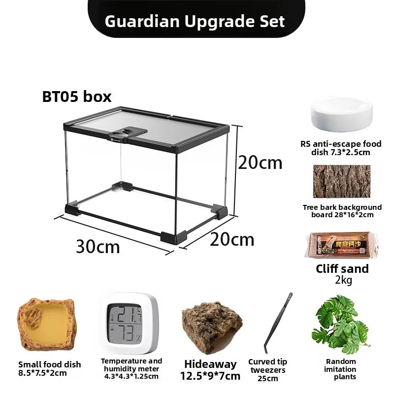 Eco Rainforest Glass Terrarium β Ideal for Lizards, Frogs, Crabs & Spiders