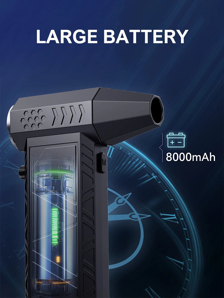 X9 Turbo Fan – 300000RPM Brushless Air Blower, USB Rechargeable, Powerful Dust Remover for Home & Electronics