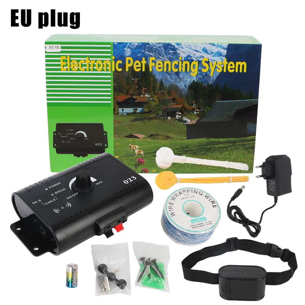 Waterproof Electronic Pet Fence System – Invisible Dog Containment & Training Collar with Adjustable Shock & Vibration