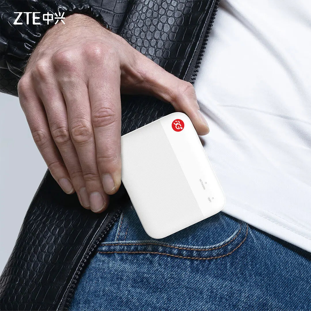 ZTE UFi F50 5G Pocket MiFi 5G Sub-6 SA/NSA N1/5/8/28/41/78 4G Cat15 2.4G/5G Wifi(No battery)