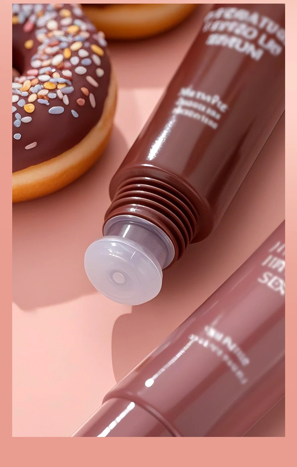 Nude Brown Plumping Lip Gloss Moisturising Colored Lip Oil Transparent Fullness Lips Tint Soft Tube Make Up Beauty Lips Care 12g