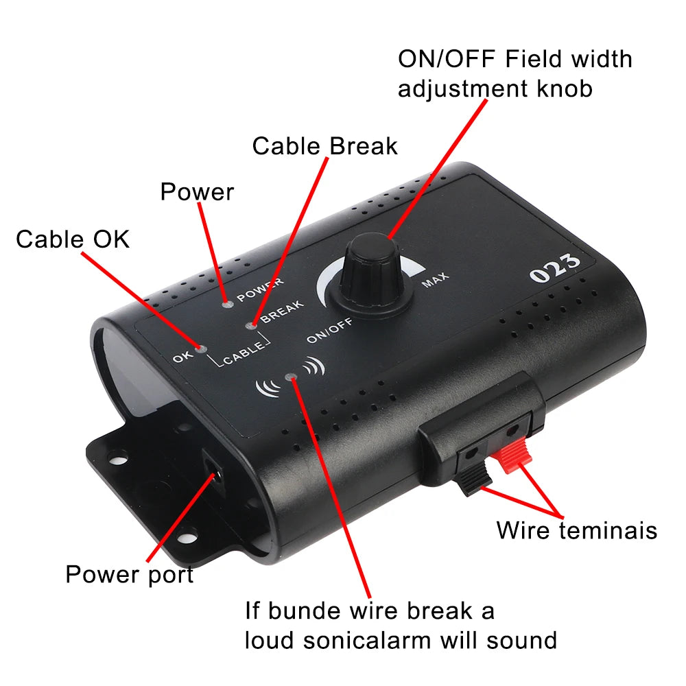 Waterproof Electronic Pet Fence System – Invisible Dog Containment & Training Collar with Adjustable Shock & Vibration