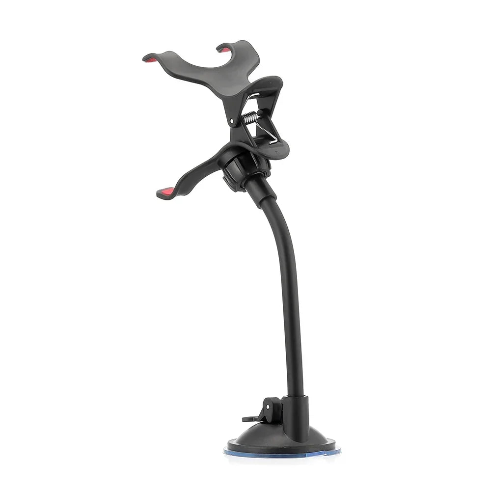 Universal Car Phone Holder – 360° Rotating Windshield & Dashboard Mount for Smartphone & GPS