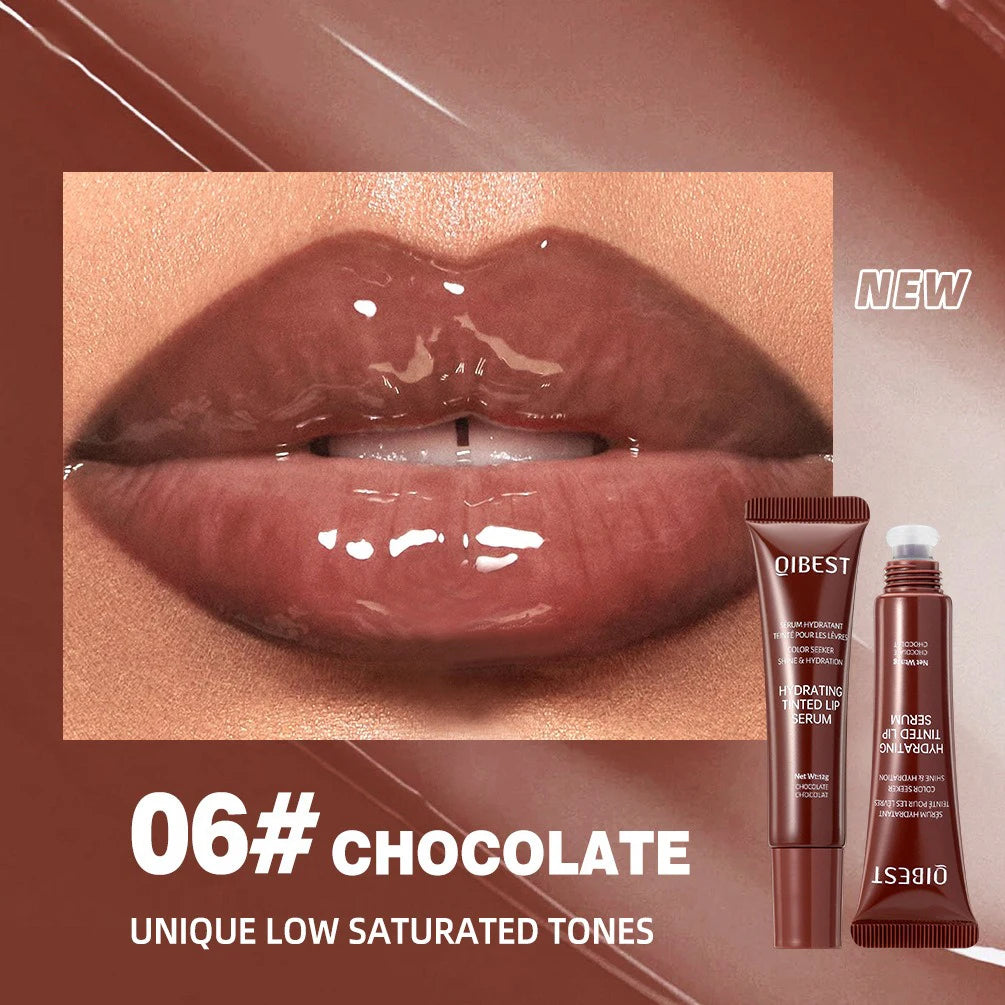 Crystal Dark Brown Mirror Water Lip Gloss Nude Lip Glaze Transparent Glass Oil Waterproof Liquid Lipstick Clear Tint Makeup
