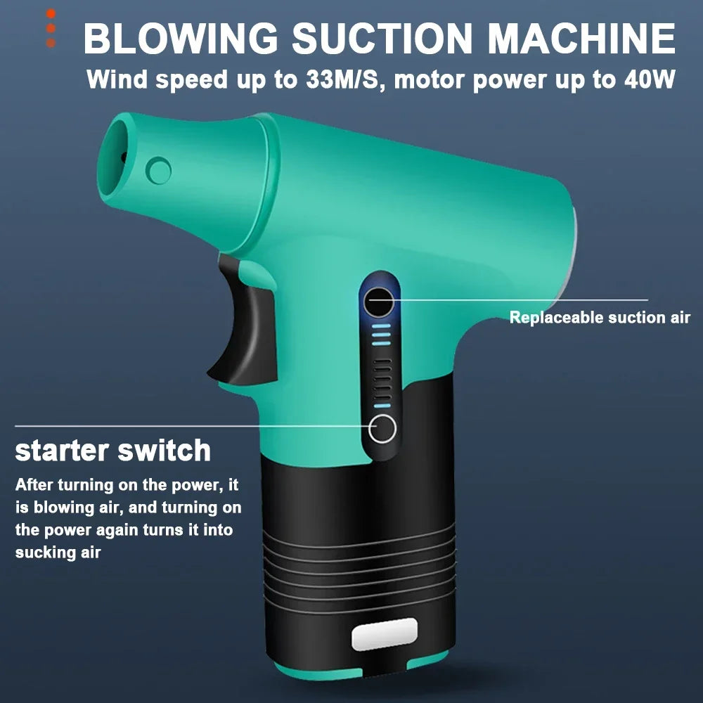 High-Speed Air Blower Turbo Jet Fan – 130,000RPM / 120,000RPM Brushless Motor, Handheld, USB Rechargeable Dust Cleanerl