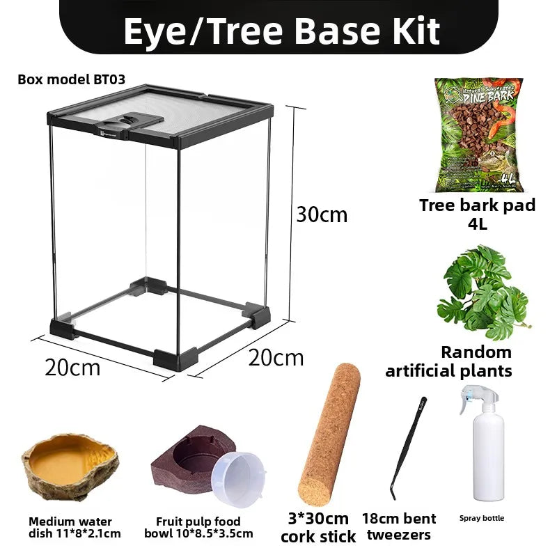 Eco Rainforest Glass Terrarium β Ideal for Lizards, Frogs, Crabs & Spiders