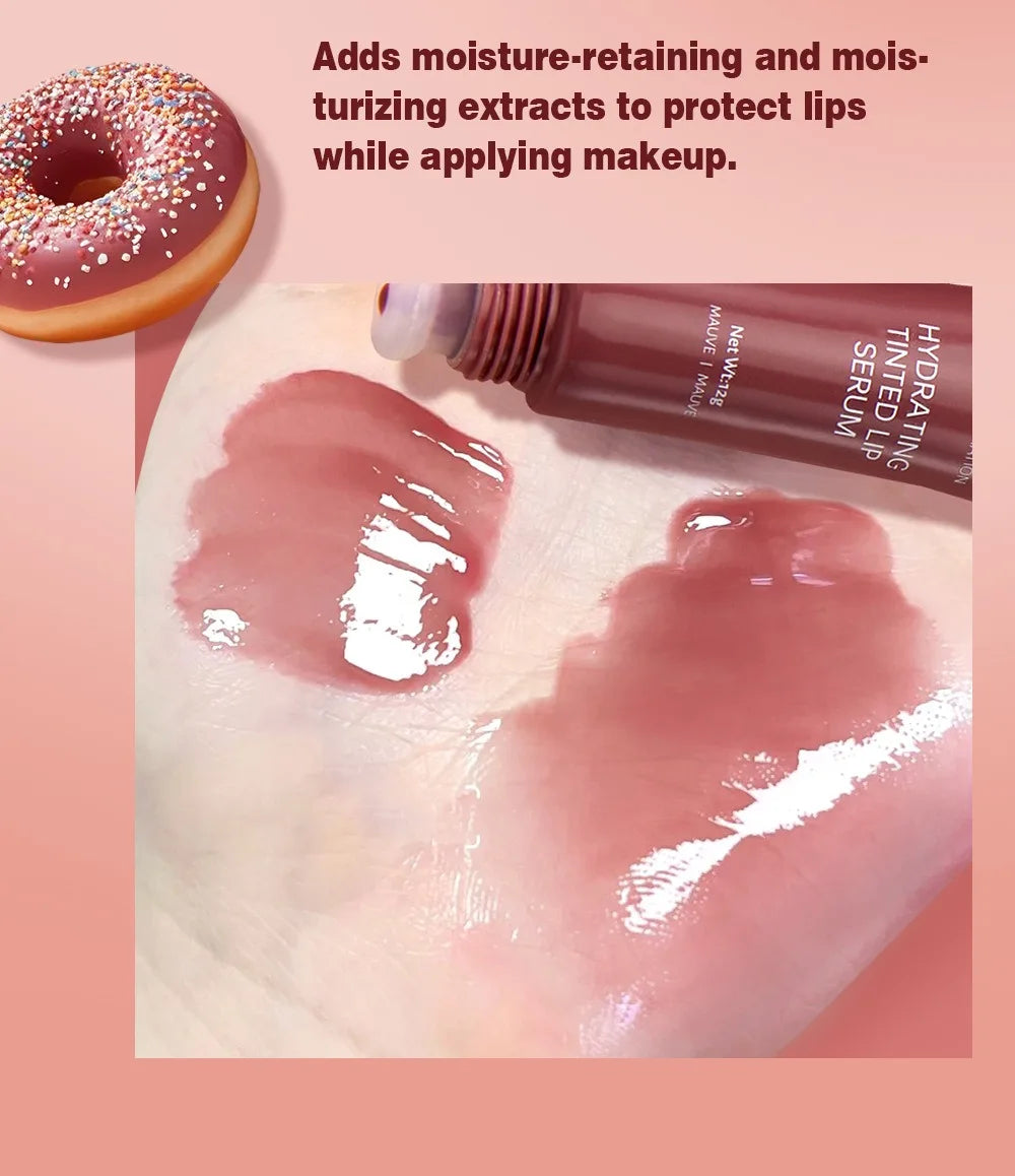Crystal Dark Brown Mirror Water Lip Gloss Nude Lip Glaze Transparent Glass Oil Waterproof Liquid Lipstick Clear Tint Makeup