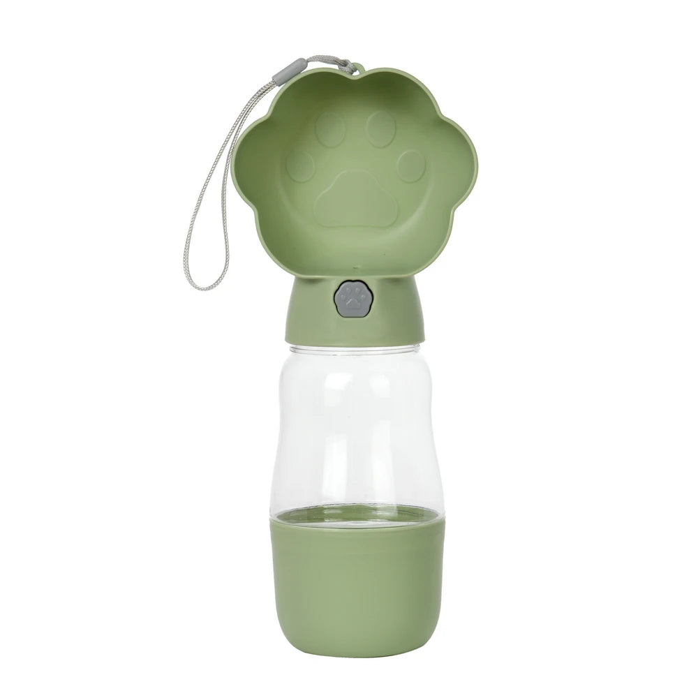 2-in-1 Portable Dog Water Bottle with Food Container – Leakproof Travel Bowl for Dogs & Cats