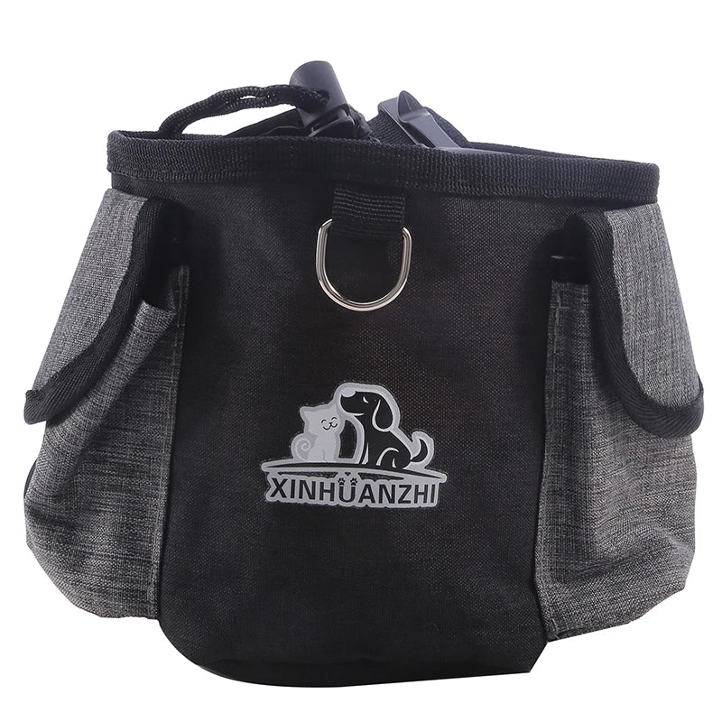 "Portable Dog Treat Training Pouch β Outdoor Snack Bag for Pets with Clip & Drawstring"