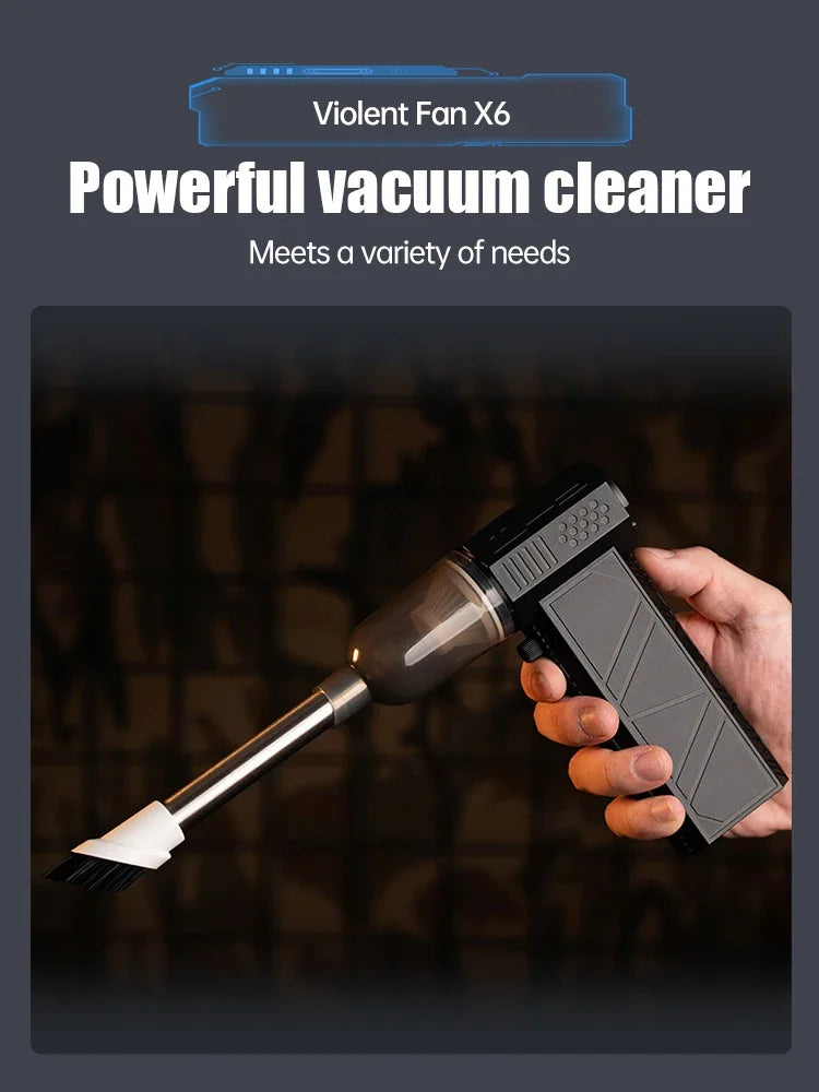X6 Turbo Jet Fan – 450,000RPM Brushless Air Blower & Vacuum Cleaner, USB-C Fast Charging, 6000mAh Battery