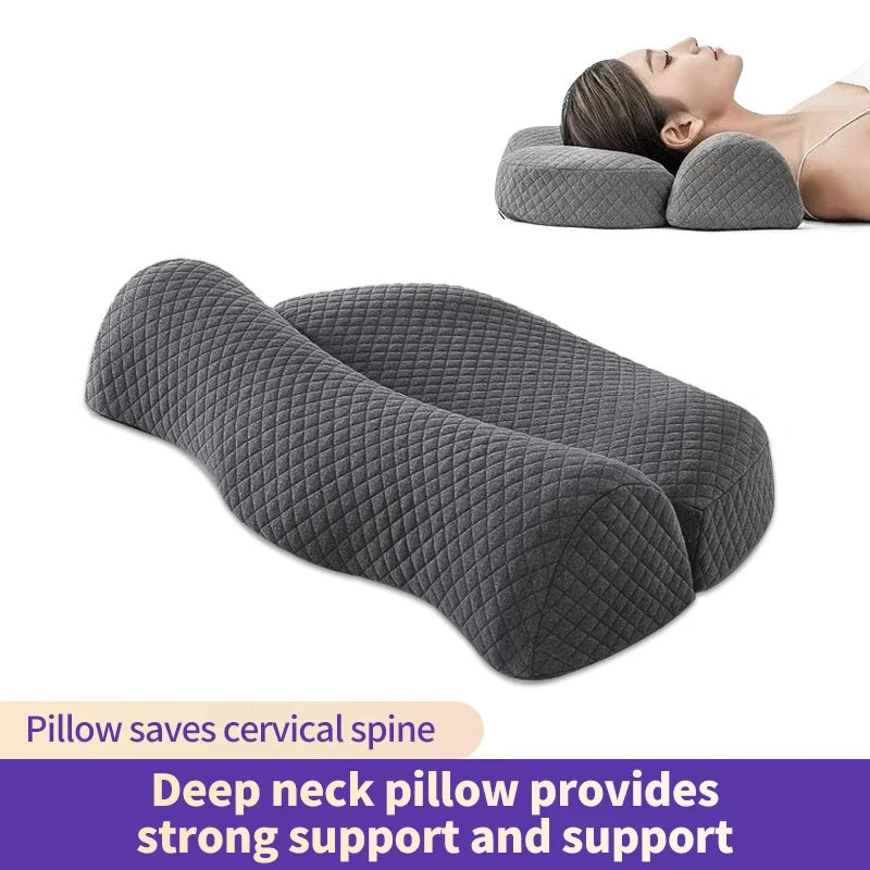 Ergonomic Memory Foam Cervical Pillow – Orthopedic Contour Bed Pillow for Side & Back Sleepers | Neck Pain Relief