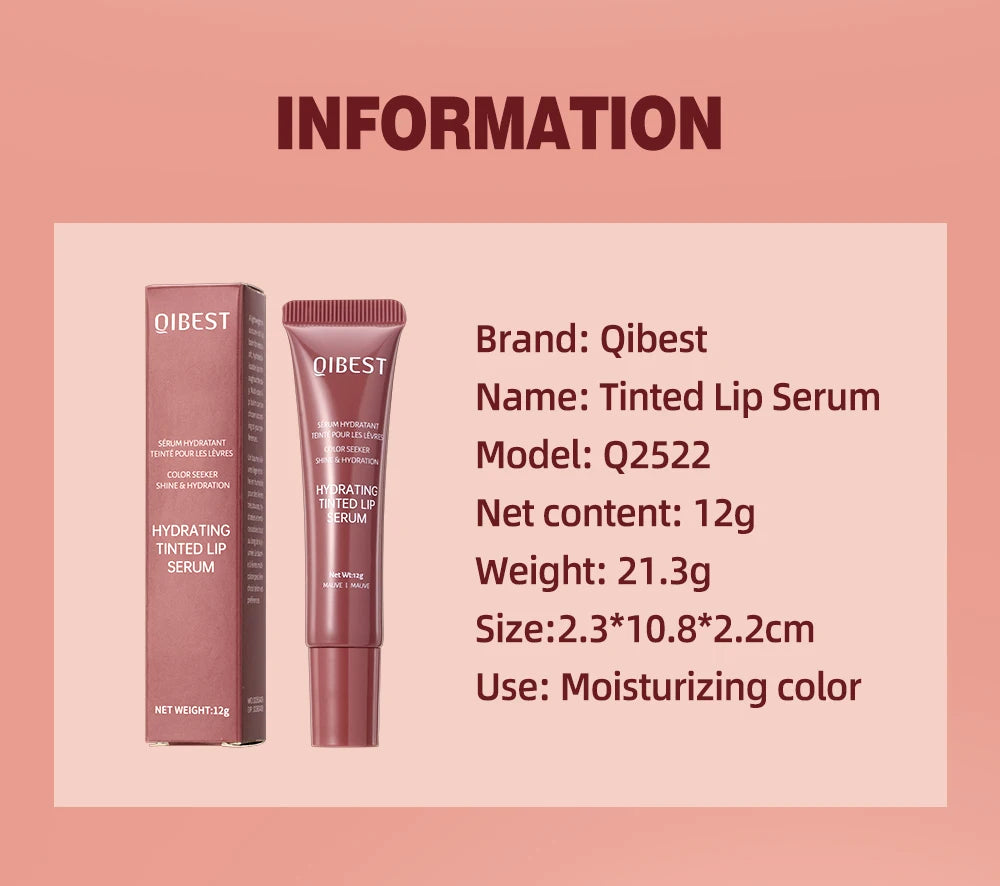 Nude Brown Plumping Lip Gloss Moisturising Colored Lip Oil Transparent Fullness Lips Tint Soft Tube Make Up Beauty Lips Care 12g