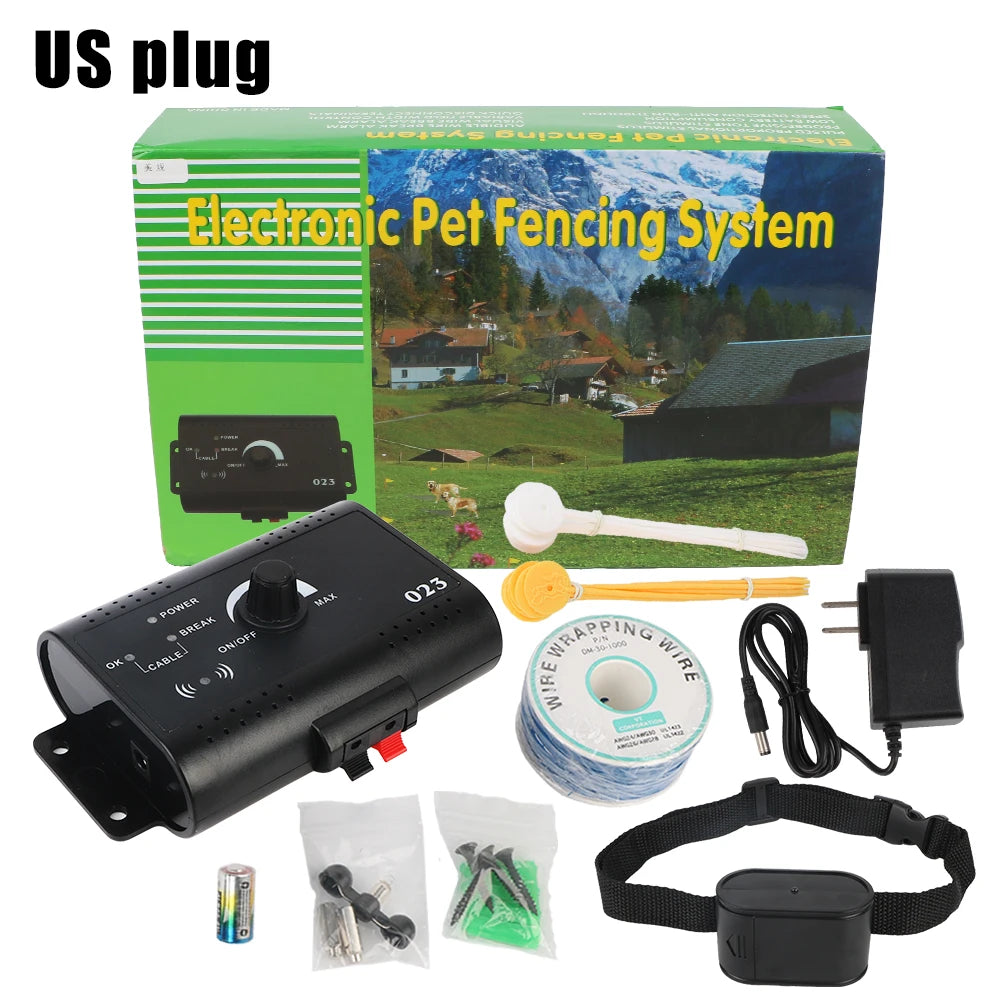 Waterproof Electronic Pet Fence System – Invisible Dog Containment & Training Collar with Adjustable Shock & Vibration