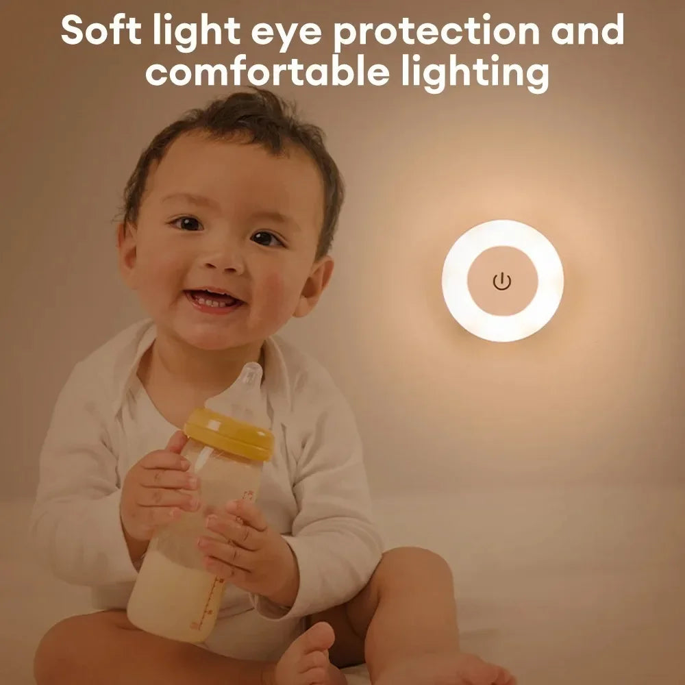 USB Rechargeable LED Night Light – Energy-Saving Motion Sensor Wall Lamp for Hallway, Bedroom & Closet