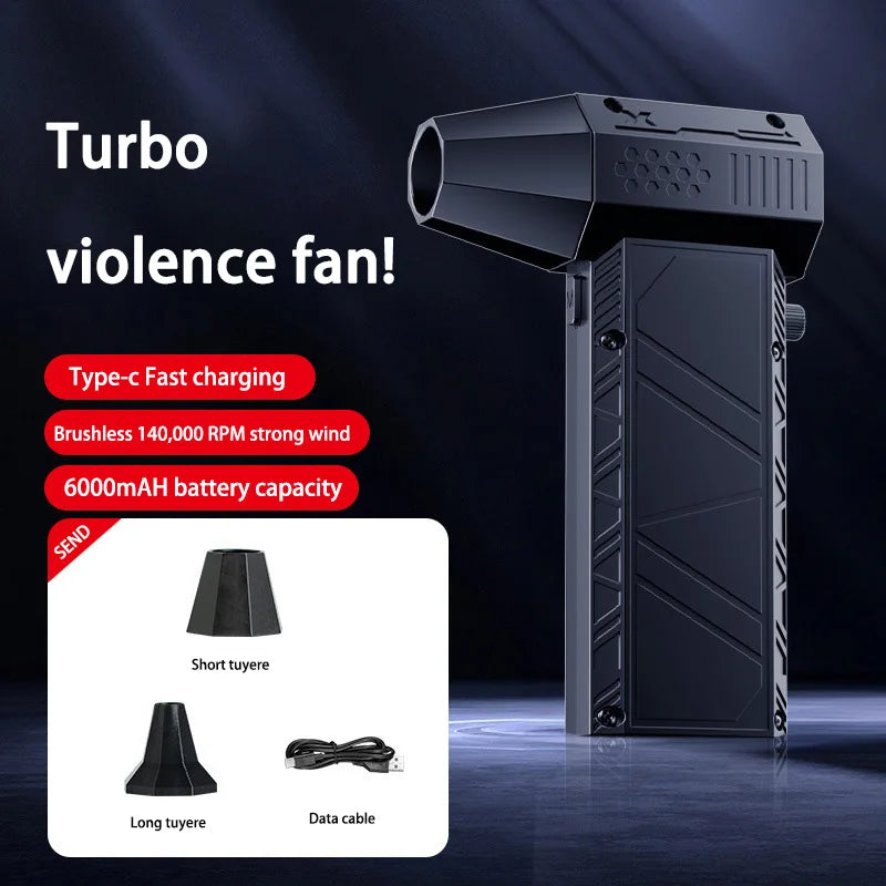 Powerful Air Blower & Vacuum Cleaner 400000RPM – USB-C Rechargeable Dust Remover for Electronics & Home