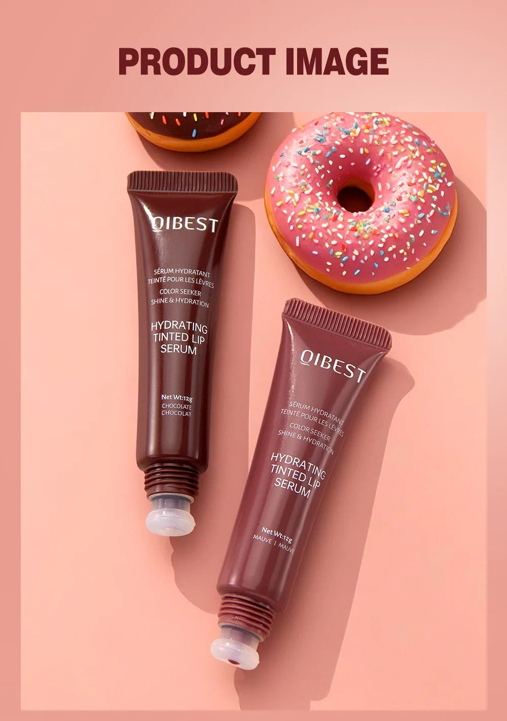 Crystal Dark Brown Mirror Water Lip Gloss Nude Lip Glaze Transparent Glass Oil Waterproof Liquid Lipstick Clear Tint Makeup